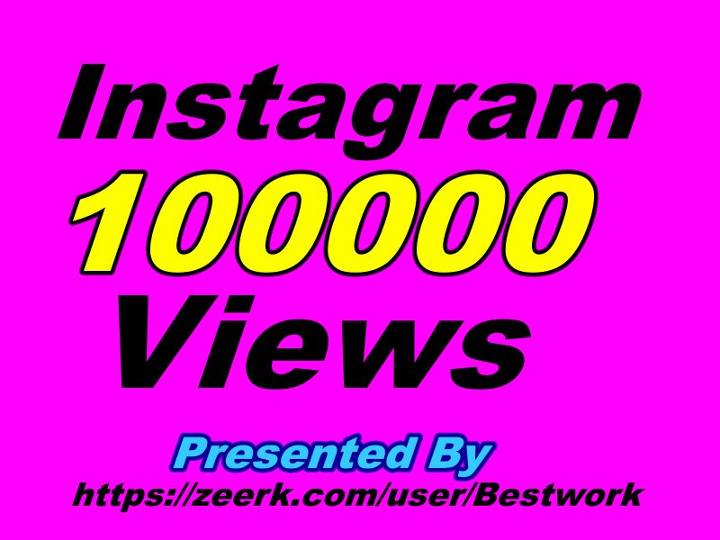 I will Provide You 100000+ Instagram Views Non-drop Guaranteed Instant Start