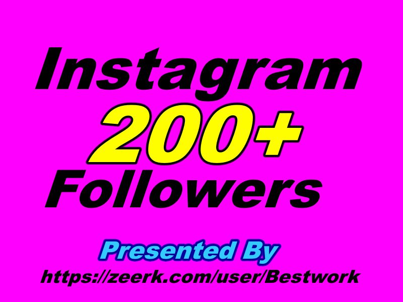 I will Add 200 Instagram Followers Non-drop Guaranteed Instant start