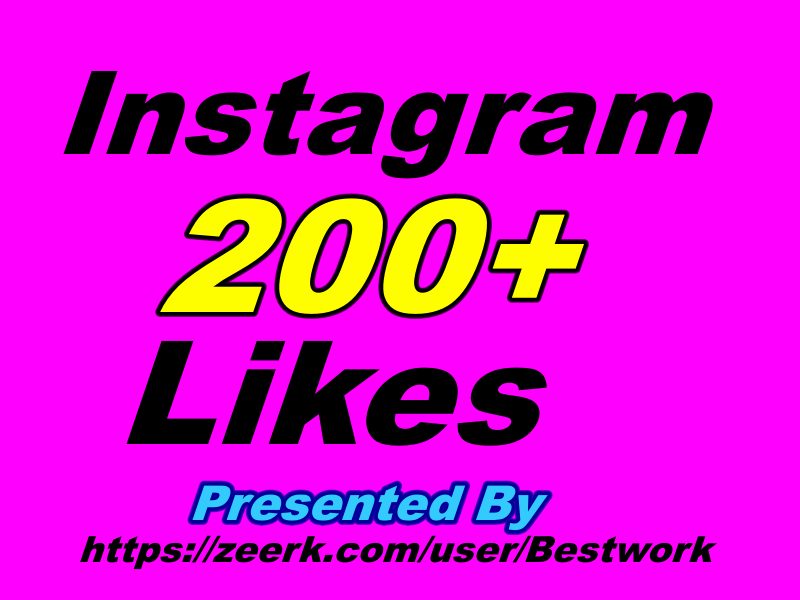 I will give you 200 Instagram Likes Non-drop Guaranteed Instant Start