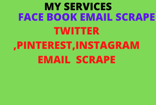 I WILL DO DATA SCRAPE ANY SOCIAL MEDIA PLATFROM IN 1 DAY DELIVERY