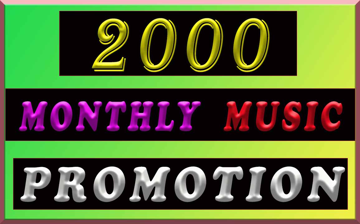 2000 + monthly listeners Promotion for your artist/ music