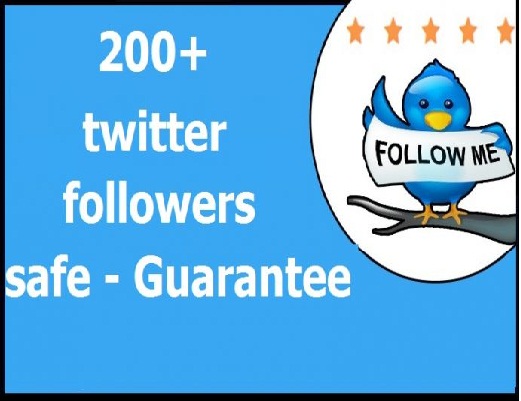 200 twitter followers – real – almost non drop – 100% Guarantee-instant start
