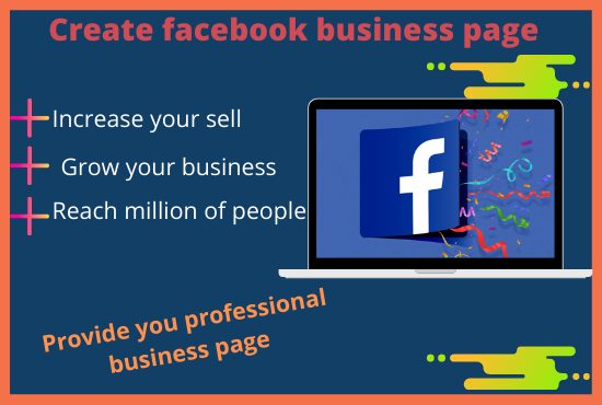 I will create facebook business page  for you