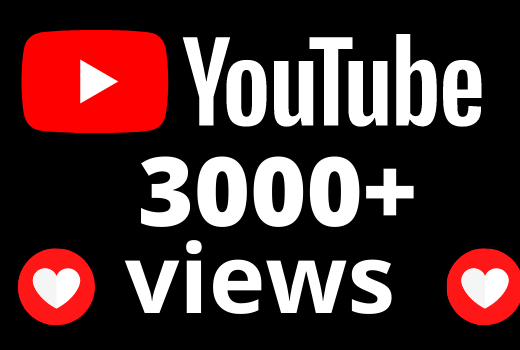I will add 3000+ views and 45 hours watch time