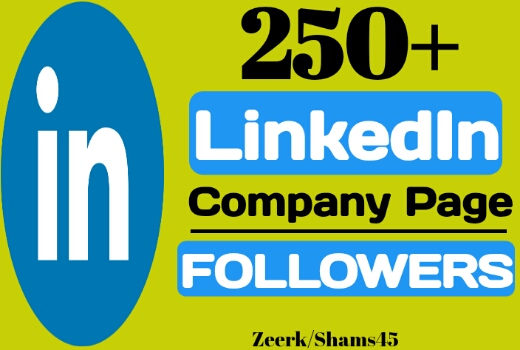 Get 250+ Linkedin Company Page Followers instant, organic and real, non-drop, active user guaranteed