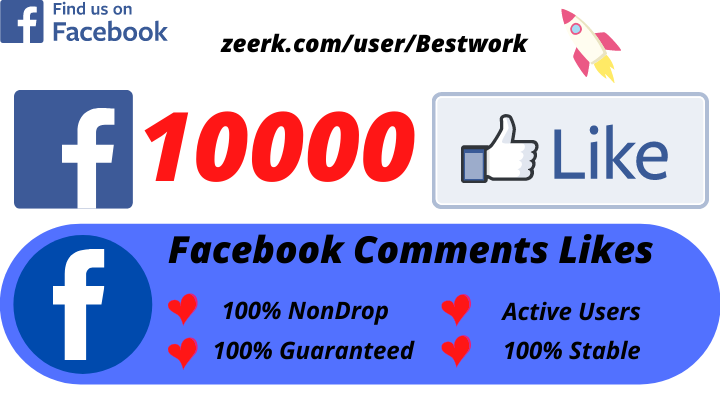 I will Add 10000 Facebook Comments Likes NonDrop Lifetime Guaranteed