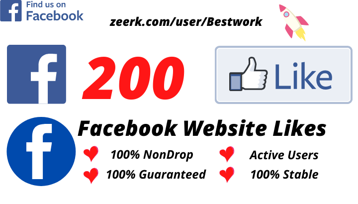 I will Add 200 Facebook Website Likes NonDrop Lifetime Guaranteed