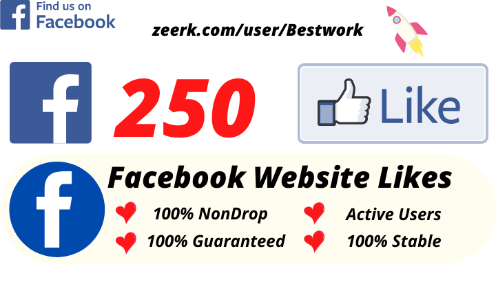 I will Add 250 Facebook Website Likes NonDrop Lifetime Guaranteed