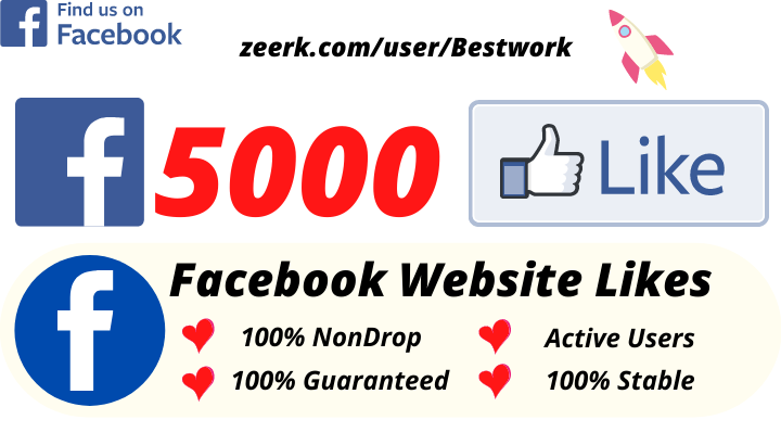 I will Add 5000 Facebook Website Likes NonDrop Lifetime Guaranteed