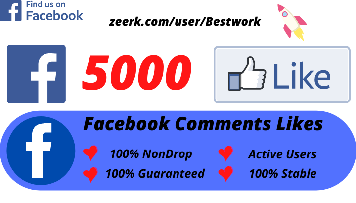 I will Add 5000 Facebook Comments Likes NonDrop Lifetime Guaranteed