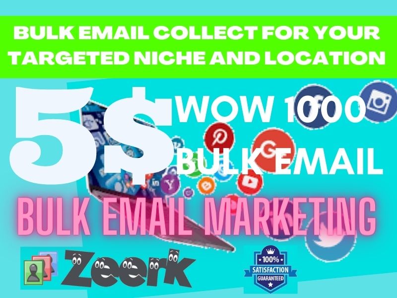 I will provide a bulk email list, email campaign, and temple