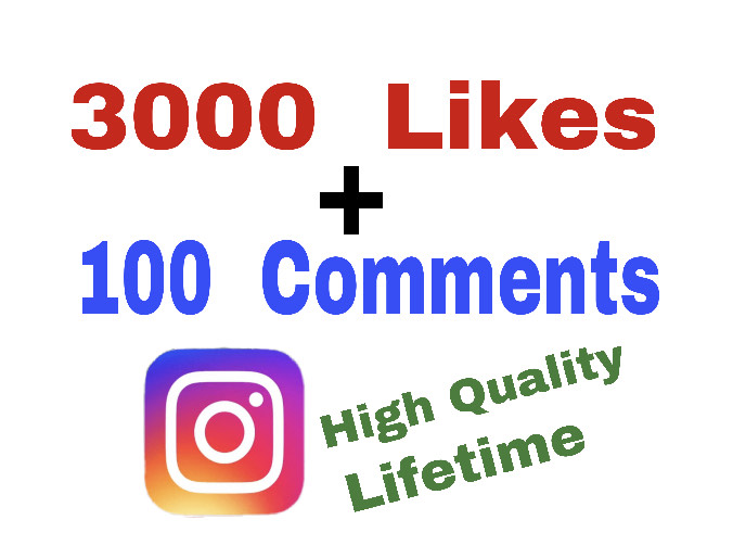 Add 3000+ Likes and 20+ Comments on INSTAGRAM. High Quality.