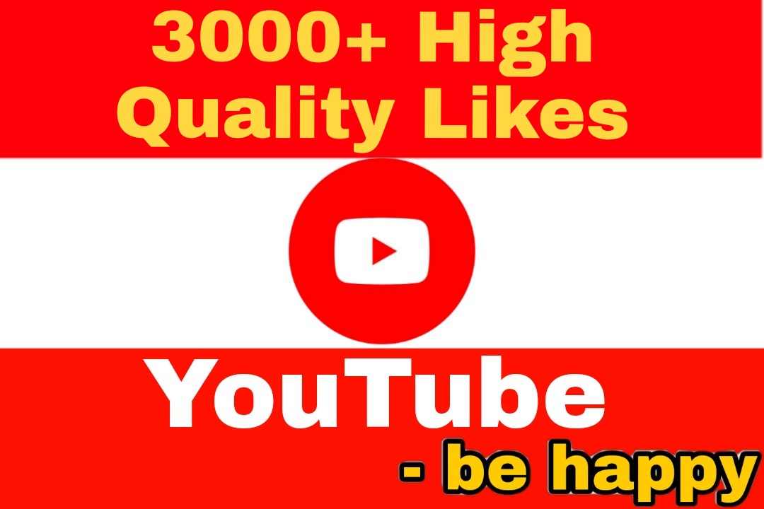Add 3000+ High Quality,  100% Non Drop YouTube Likes Instantly