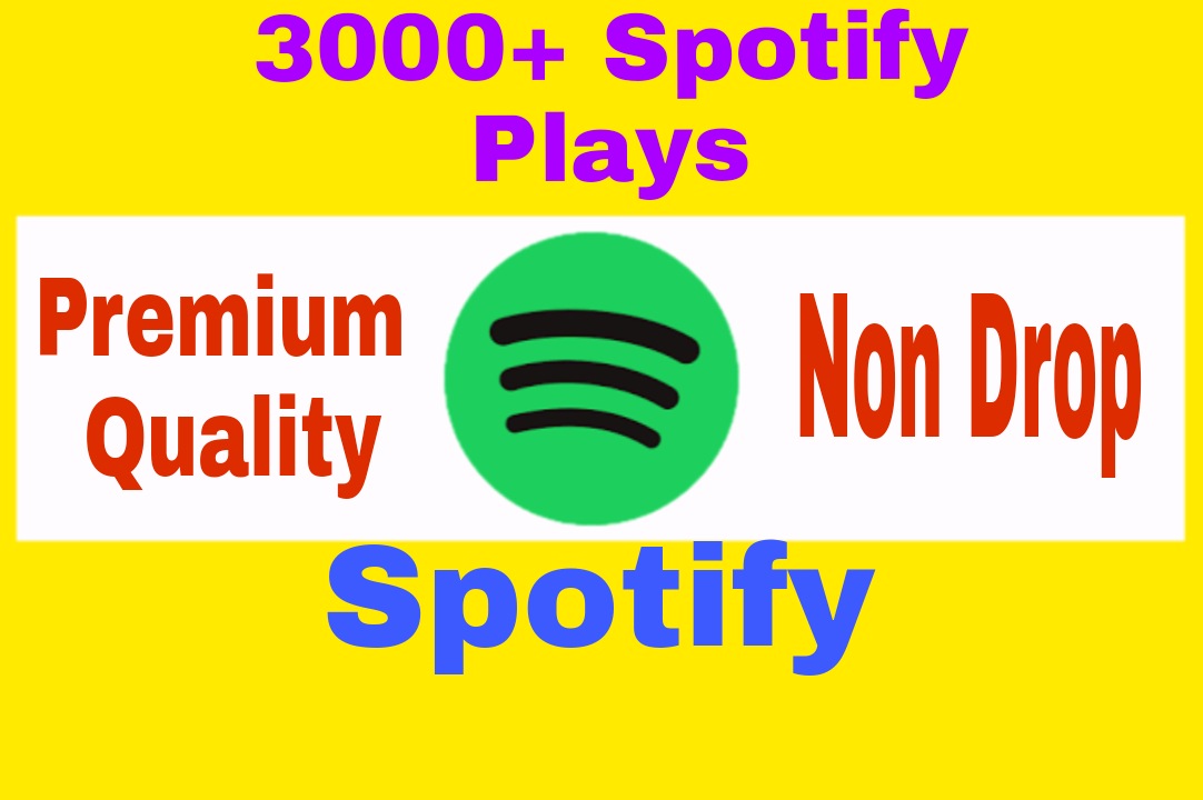 Add 3000+ Organic and High Quality Spotify Plays