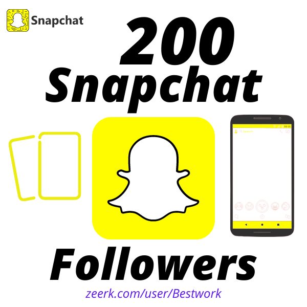 I will Provide 200 Snapchat Followers High-Quality Lifetime Guarantee