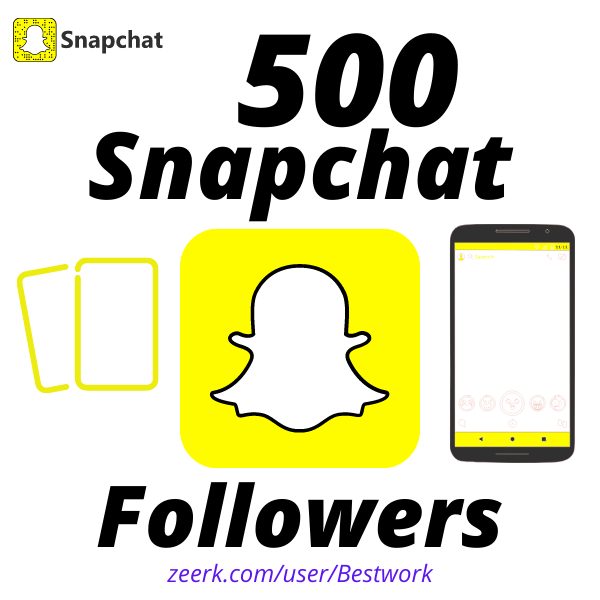 I will Provide 500 Snapchat Followers High-Quality Lifetime Guarantee