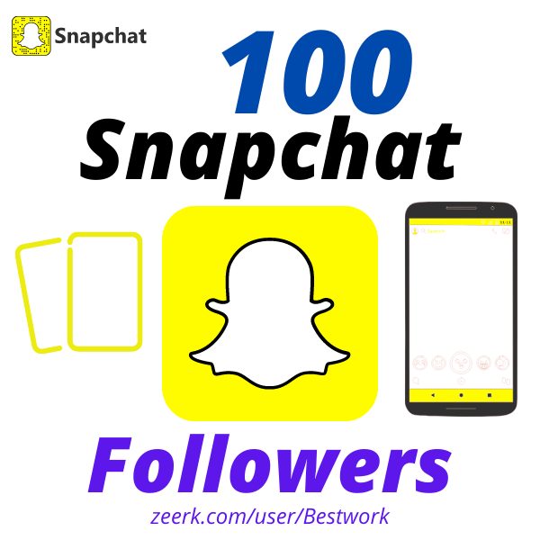 I will Provide 100 Snapchat Followers High-Quality Lifetime Guarantee