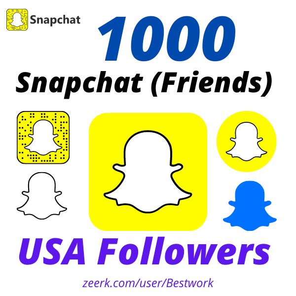 I will Provide 1000 USA Snapchat Followers High-Quality Lifetime Guarantee