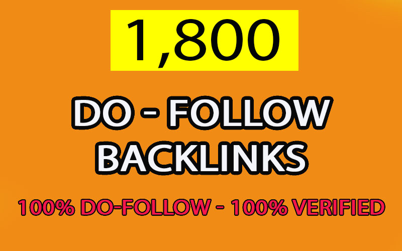 Provide 1,800 Do Follow back links for $5