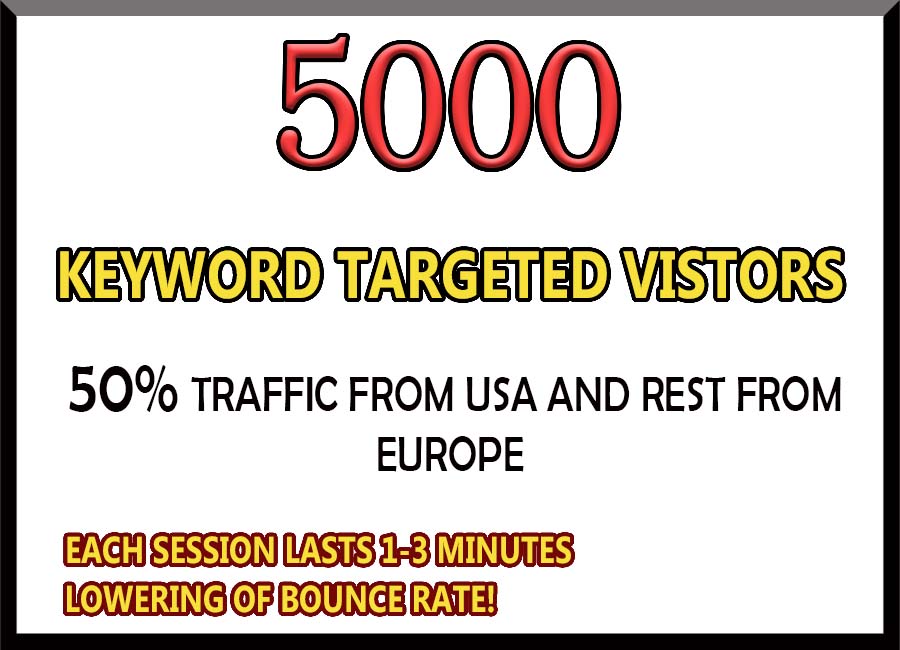 5000 keyword targeted google organic traffic for $4