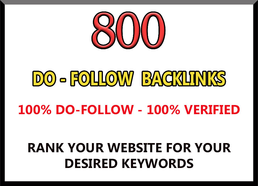 800 DoFollow back links for $4