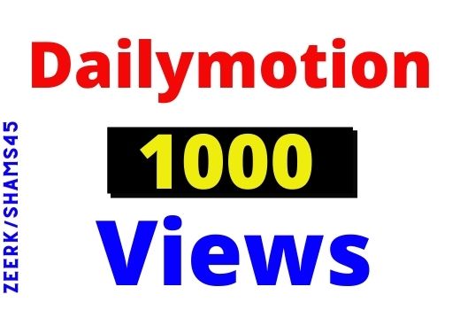 Get 1200+ DailyMotion Organic and Real Views instant, Non-drop, Lifetime guarantee