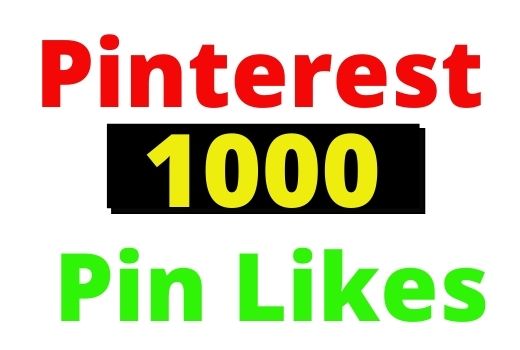 Add 1000+ Pinterest Organic and Real Pin Likes, non-drop and Lifetime guaranteed