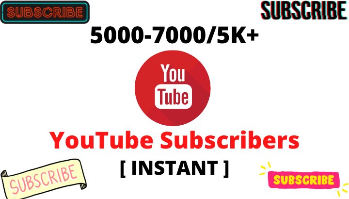 I will Provide 5000-7000/5K+ YouTube Subscribers NonDrop Lifetime Guaranteed