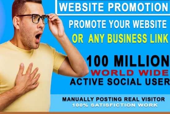 I will promote your website,blog, product, 100 million peoples