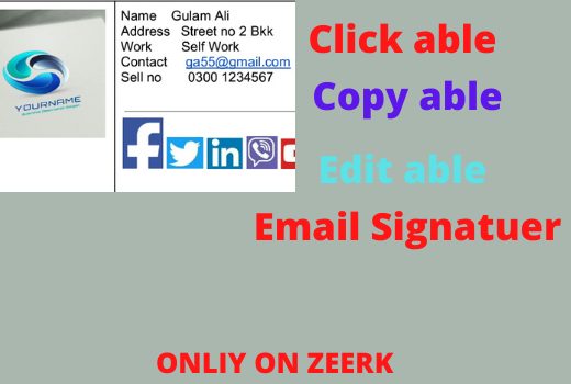 I will Create Clickable Email Signatuer
