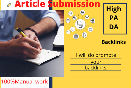 I will do manual article submission in high PR