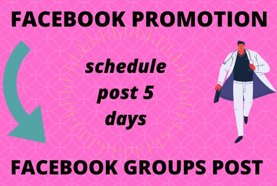 I can facebook groups post in schedule 5 days work
