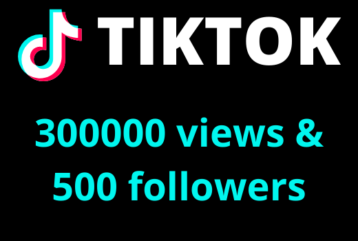 I will add 300000+ TIKTOK views & 500 FOLLOWERS 
OR,400000 views