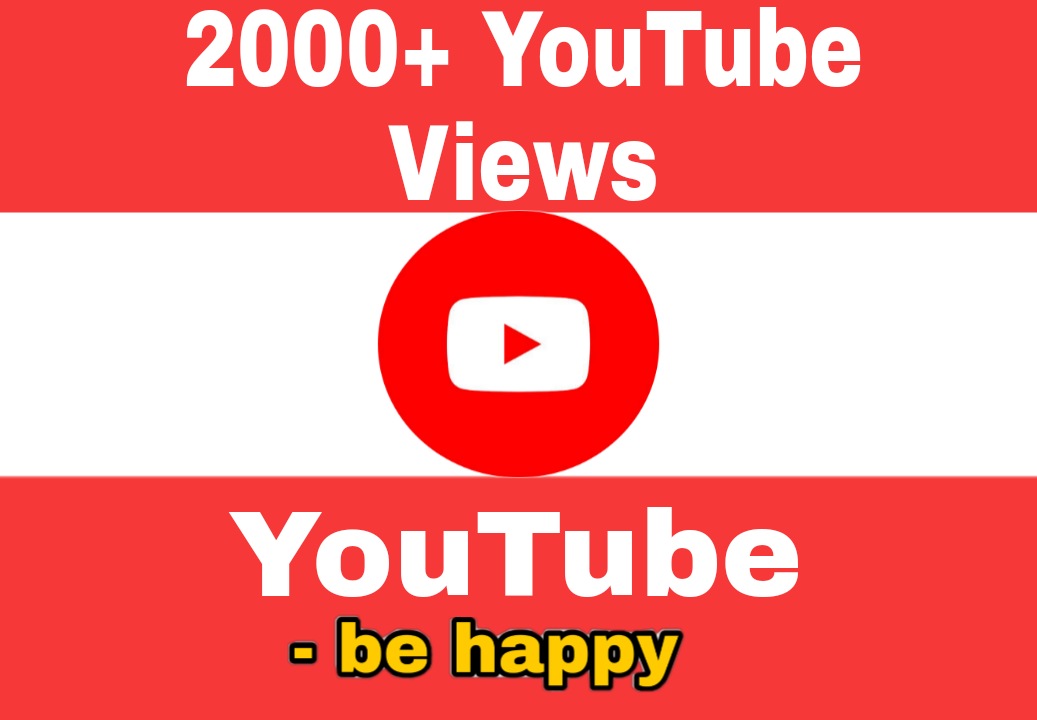 Add 2000+ Premium Quality Views on Your YouTube Post