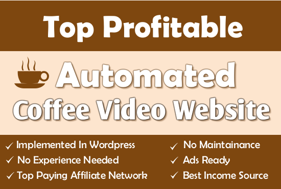 Fully Automated Coffee Website – Top Profitable Niche – Ready to Earn Profit