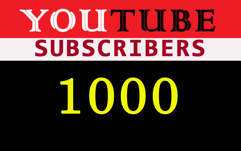 1000 YouTube Non-drop organic subscribers