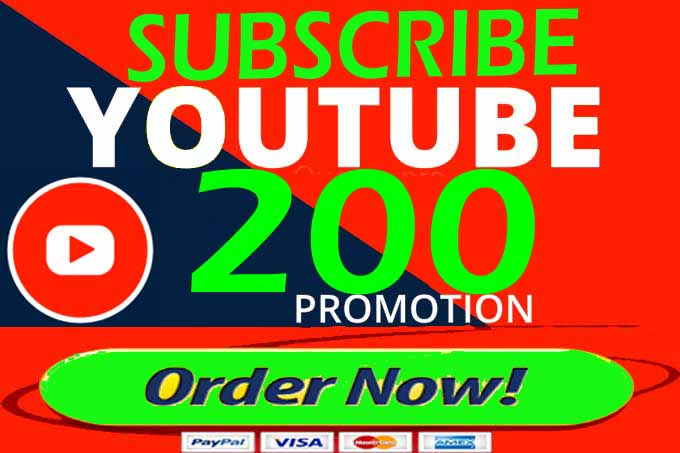 Non-Drop Youtube Subscribers 200+ 10 Likes, 10 Comments,10 Views  Life-Time Guaranteed