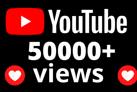 I will add 50,000+ YouTube views  OR 50k VIEWS