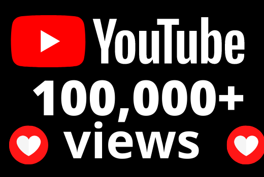 I will add 100000+ YouTube views OR 100k VIEWS