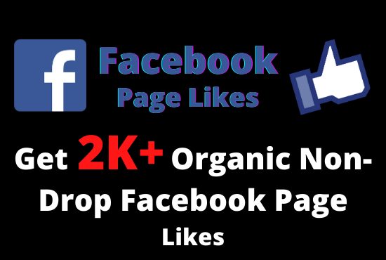 Get 2000+ Organic Non-Drop (Life-Time guarantee) Facebook Page Likes