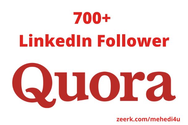 I will provide 700+ real Quora Follower || Permanent || 100% original
