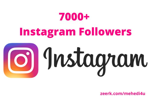 I will give 7000+ real Instagram Followers$ || Permanent || 100% original
