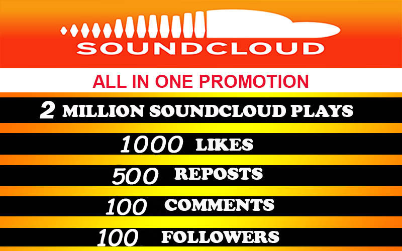 2Million soundcloud plays with all in one for $6