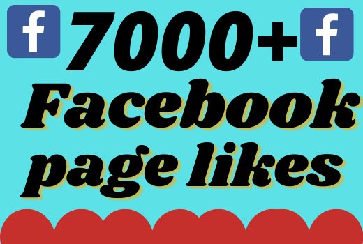 I will add 7000+ real and organic Facebook page likes