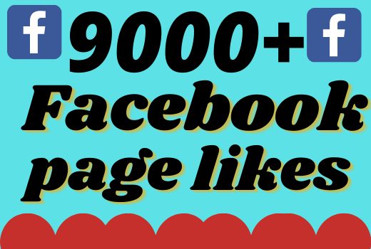 I will add 9000+ real and organic Facebook page likes