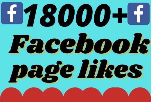 I will add 18000+ real and organic Facebook page likes