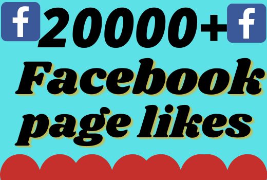 I will add 20000+ real and organic Facebook page likes