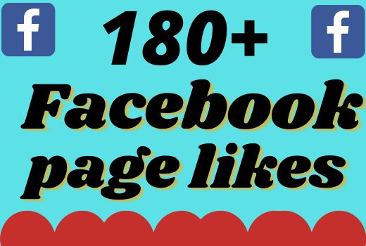 I will add 180+ real and organic Facebook page likes