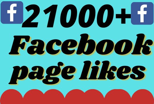 I will add 21000+ real and organic Facebook page likes