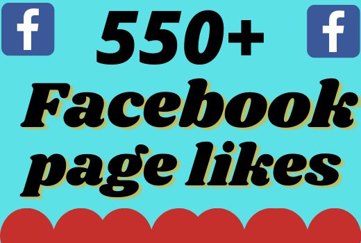 I will add 550+ real and organic Facebook page likes
